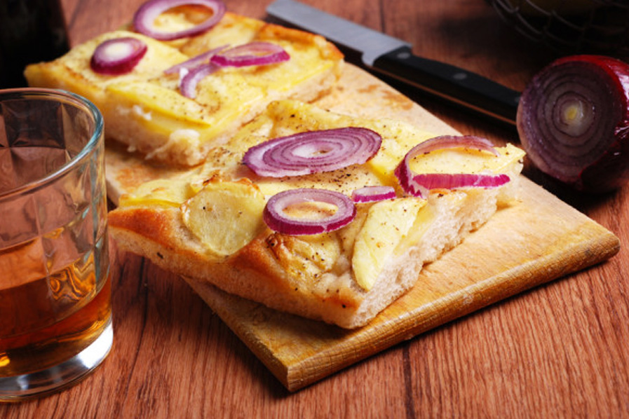 Food Fotografie - Focaccia con Patate e Cipolle