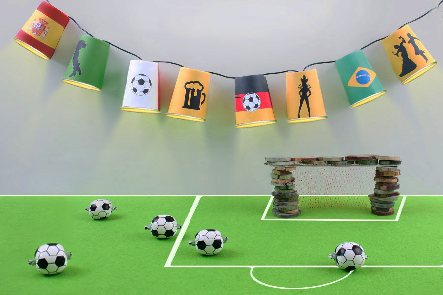 Selbstgemachte Deko zur Fußballparty | Wunderkarten Magazin