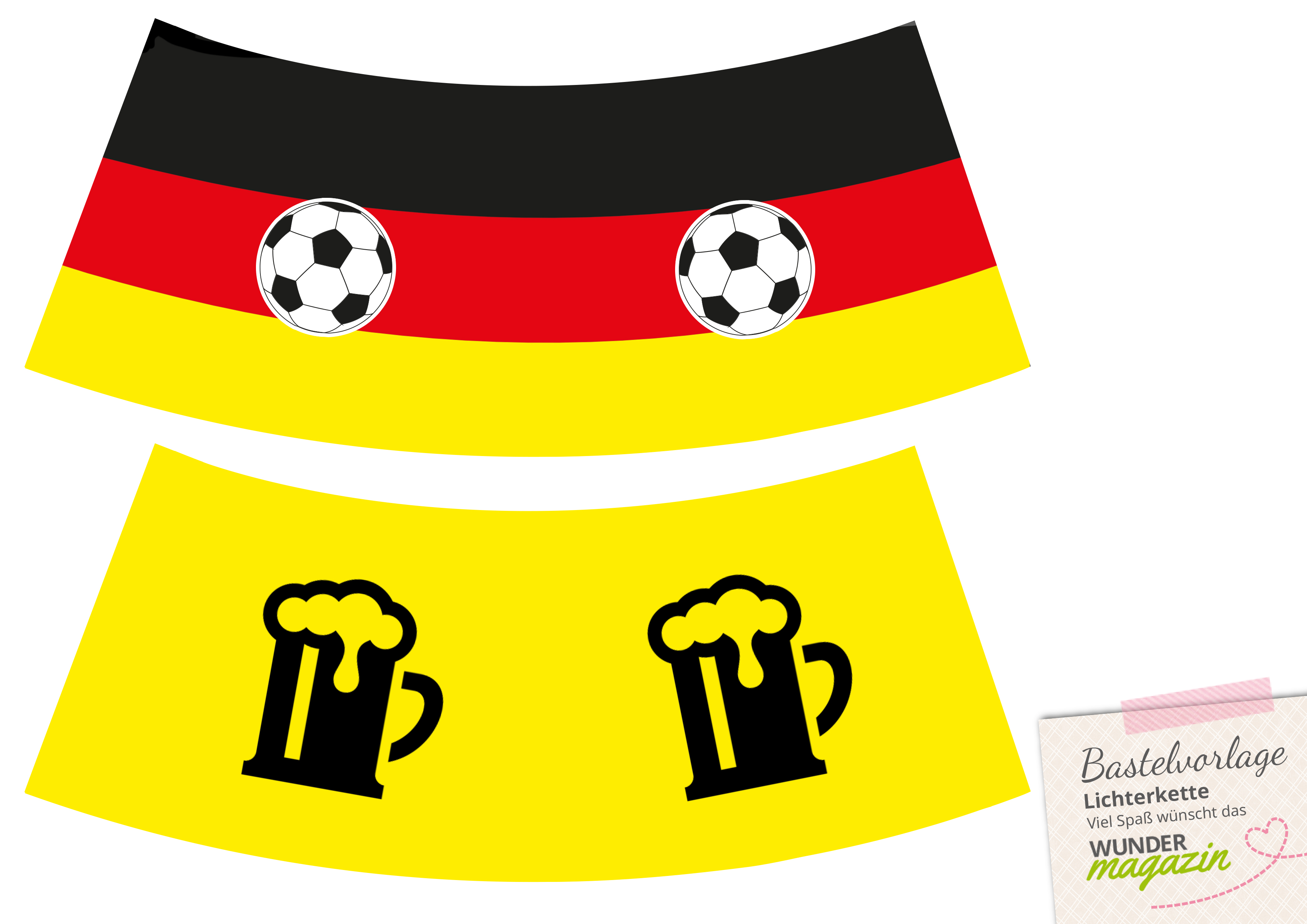 Deko zur WM-Party: eine selbst gemachte Lichterkette | Wundermagazin