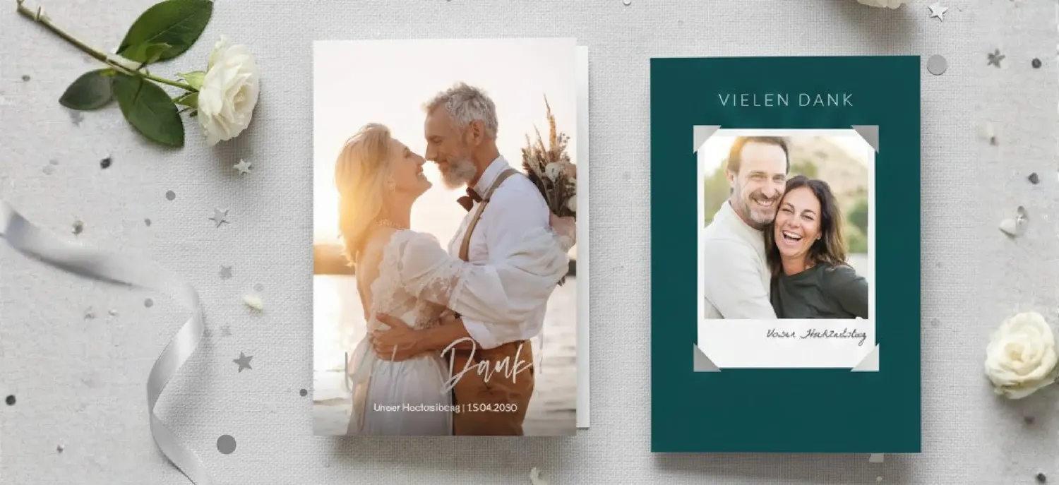 Dankeskarten Silberhochzeit