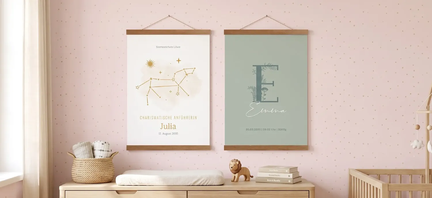 Leinwandposter Baby Motivbeispiel
